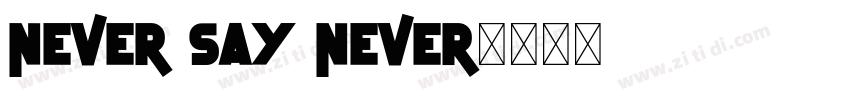Never say never字体转换